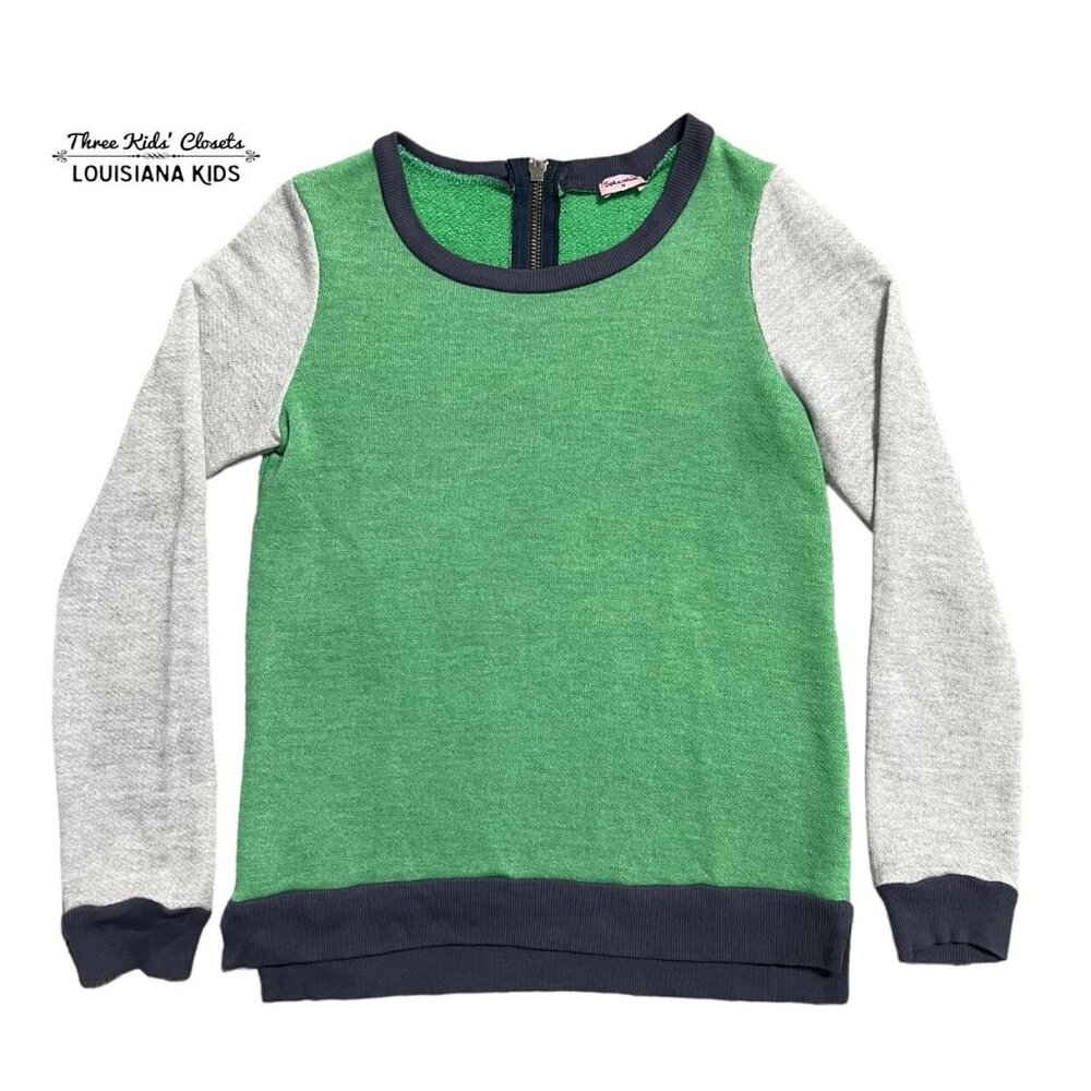 Splendid Sz 12 Green Grey Navy Sweatshirt